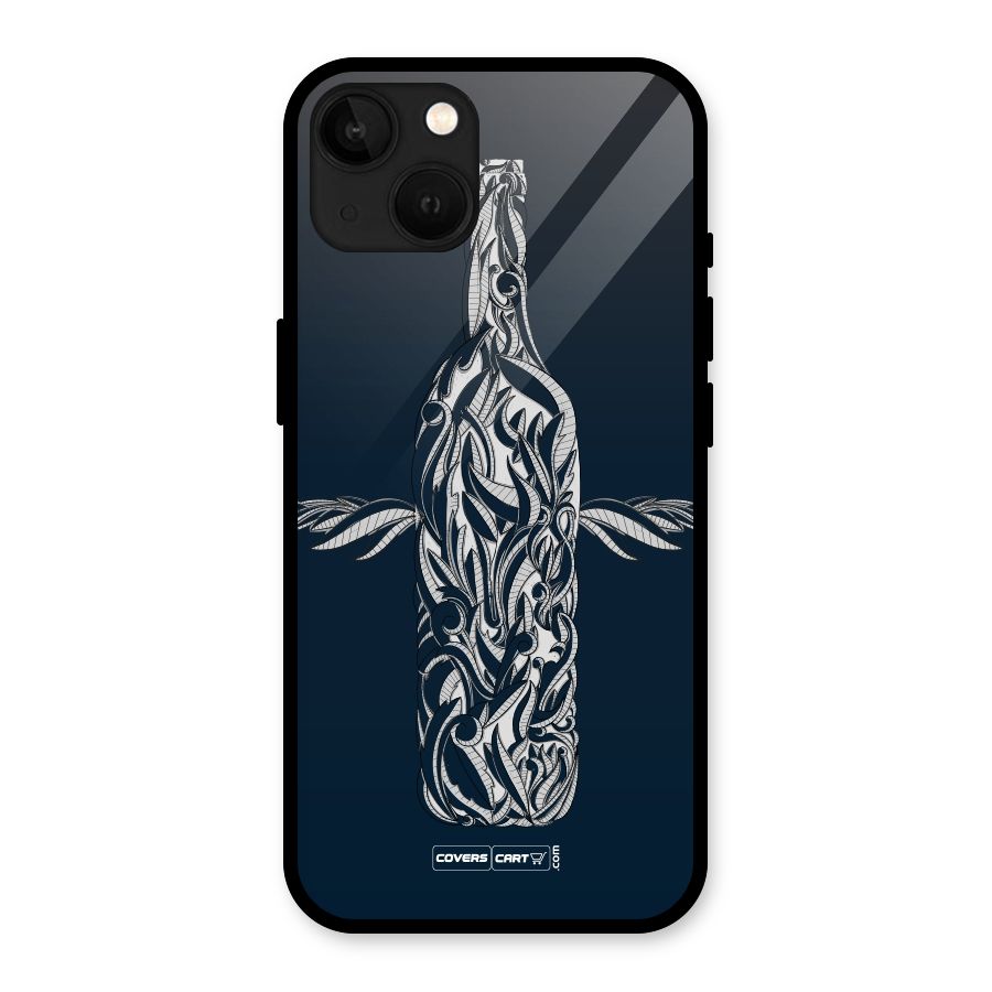 Creative Bottle Glass Back Case for iPhone 13