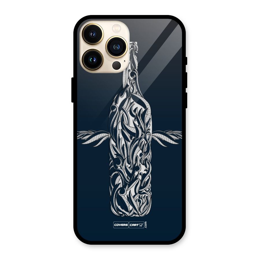 Creative Bottle Glass Back Case for iPhone 13 Pro Max