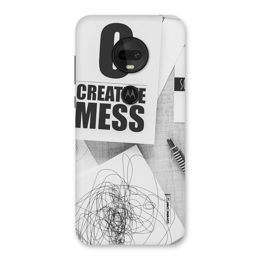 Creative Mess Back Case for Moto G7