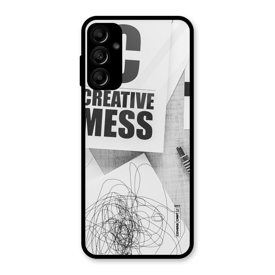 Creative Mess Glass Back Case for Galaxy A14 5G