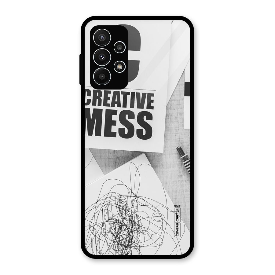 Creative Mess Glass Back Case for Galaxy A23