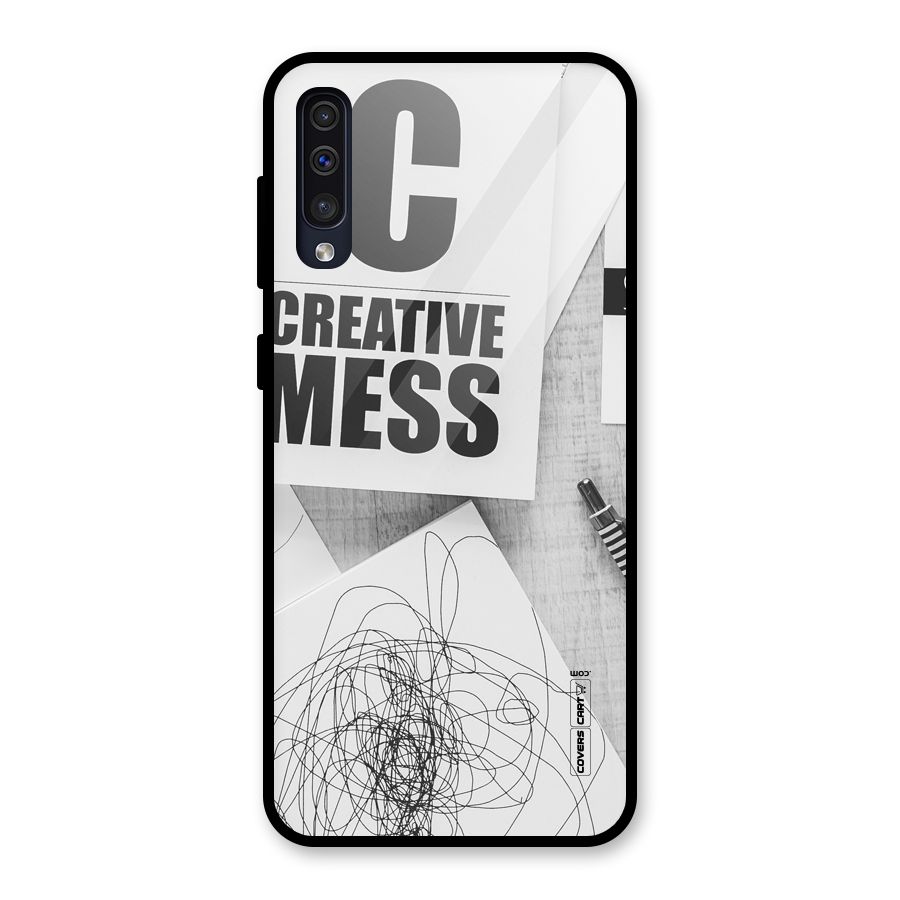 Creative Mess Glass Back Case for Galaxy A30s
