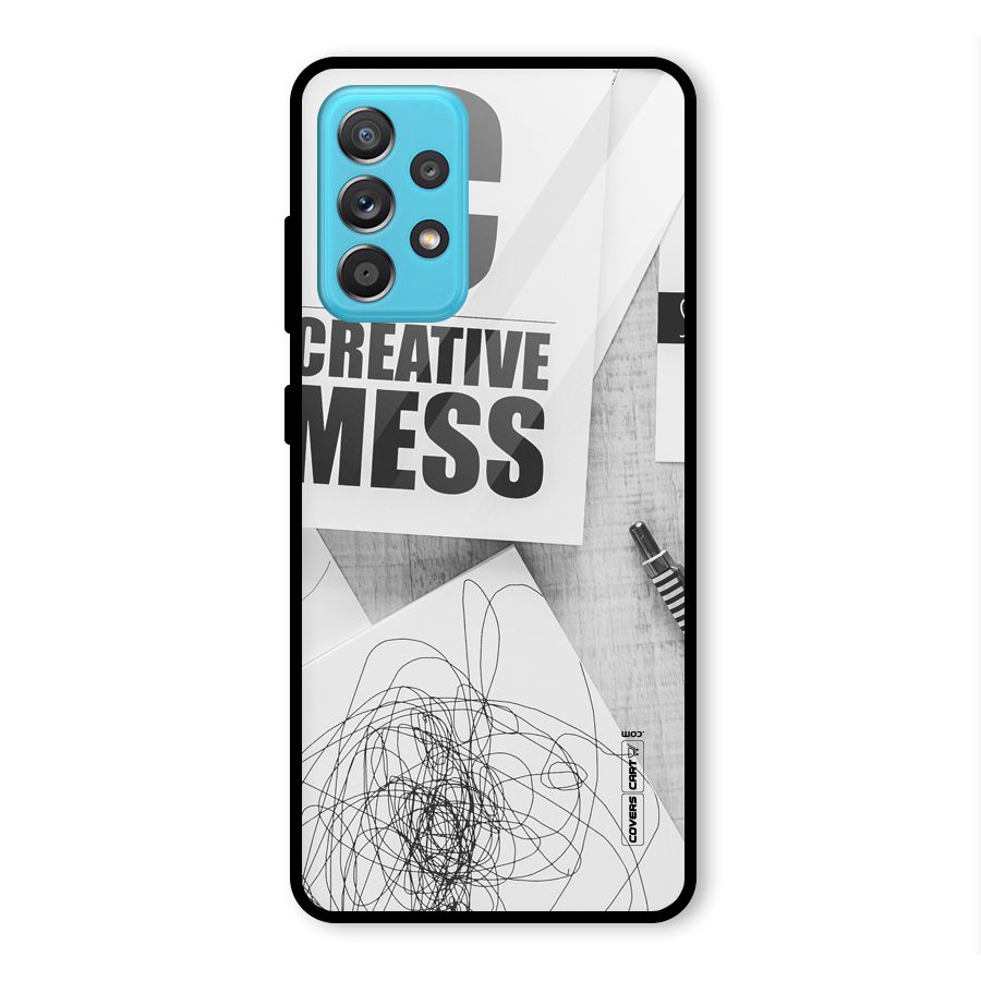 Creative Mess Glass Back Case for Galaxy A52
