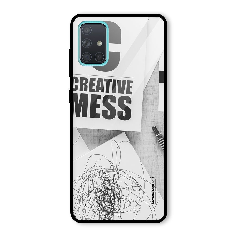 Creative Mess Glass Back Case for Galaxy A71