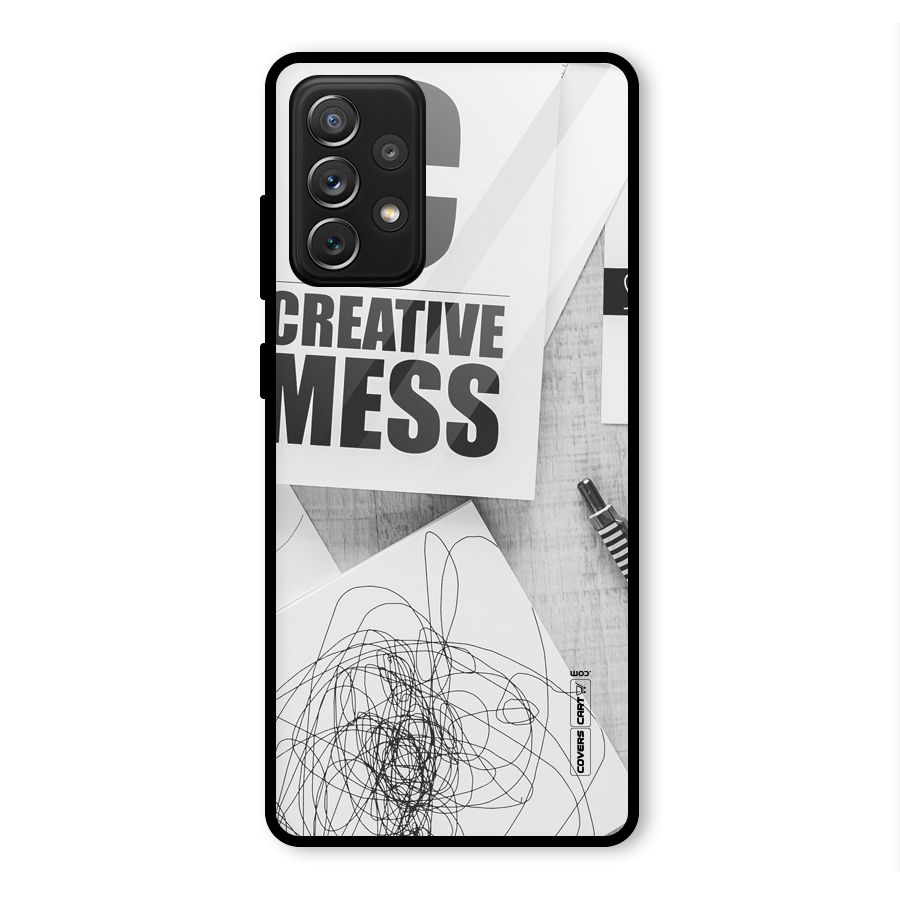 Creative Mess Glass Back Case for Galaxy A72