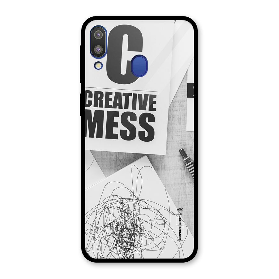 Creative Mess Glass Back Case for Galaxy M20