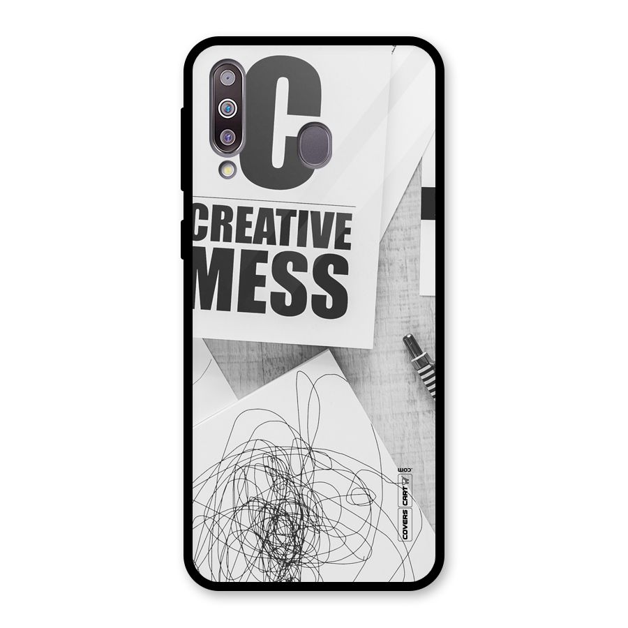 Creative Mess Glass Back Case for Galaxy M30