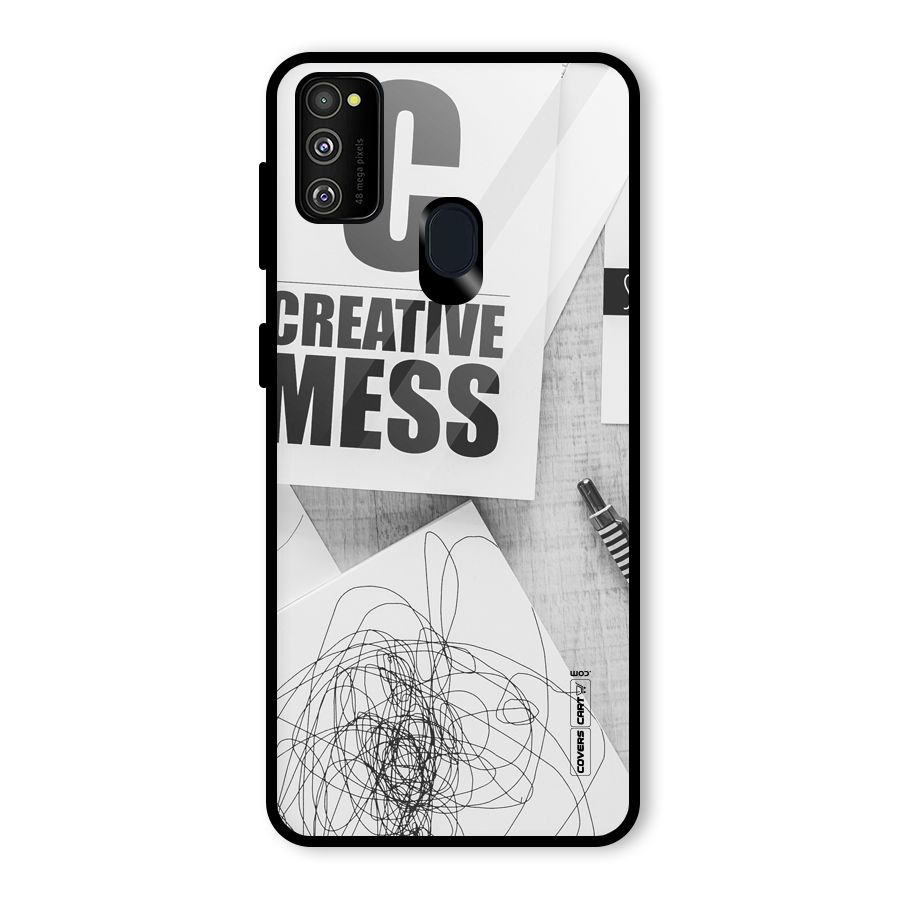 Creative Mess Glass Back Case for Galaxy M30s