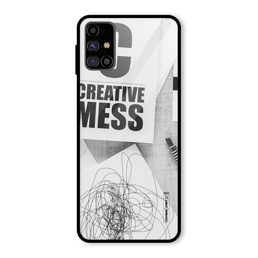 Creative Mess Glass Back Case for Galaxy M31s