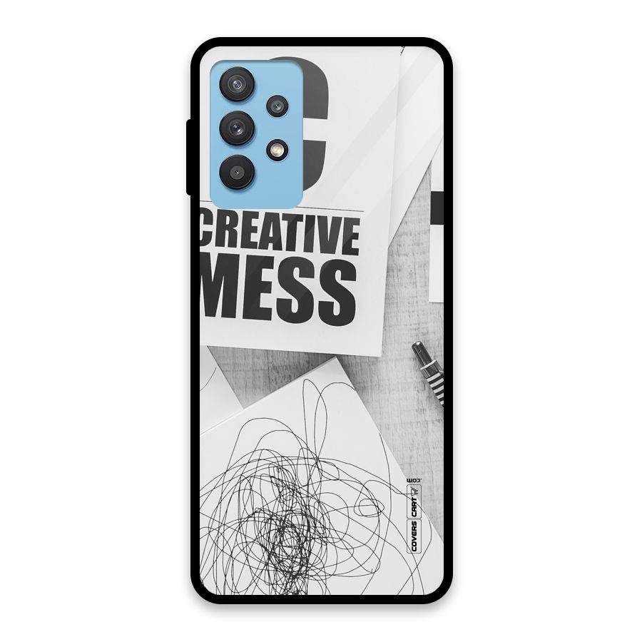 Creative Mess Glass Back Case for Galaxy M32 5G