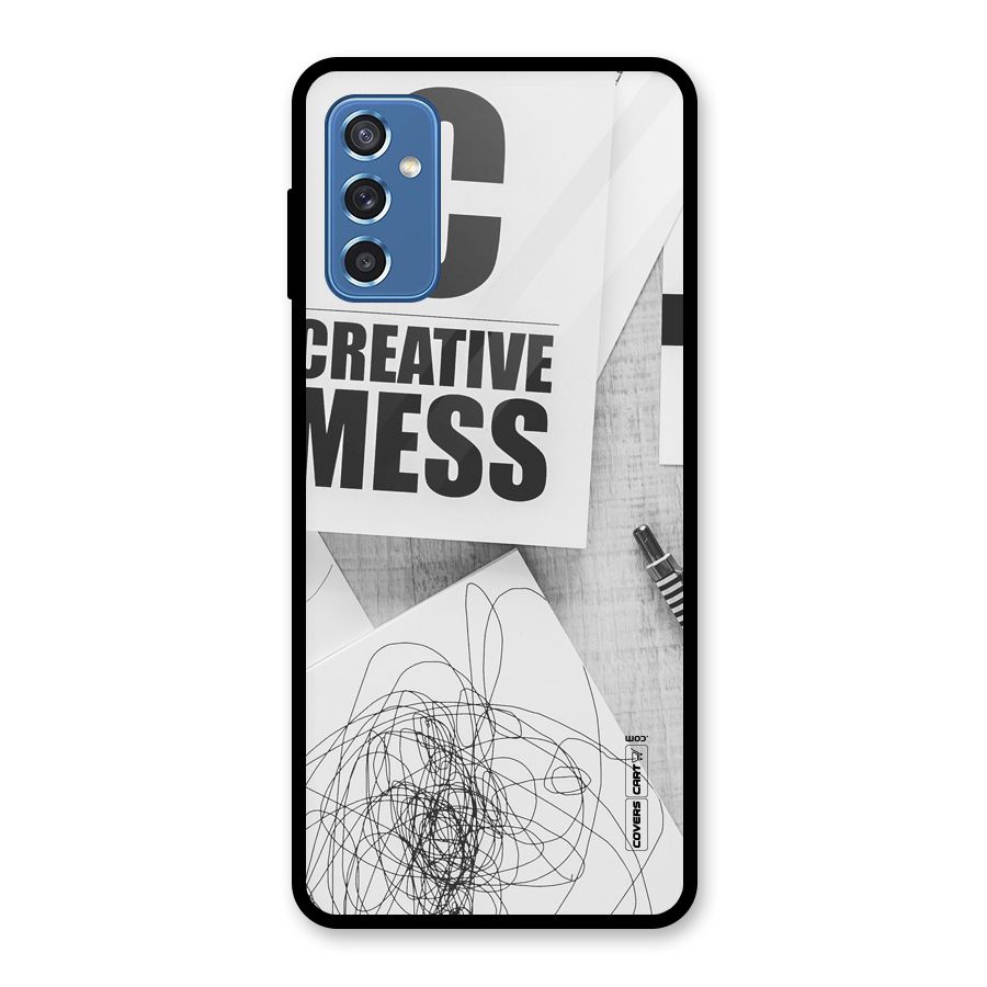 Creative Mess Glass Back Case for Galaxy M52 5G