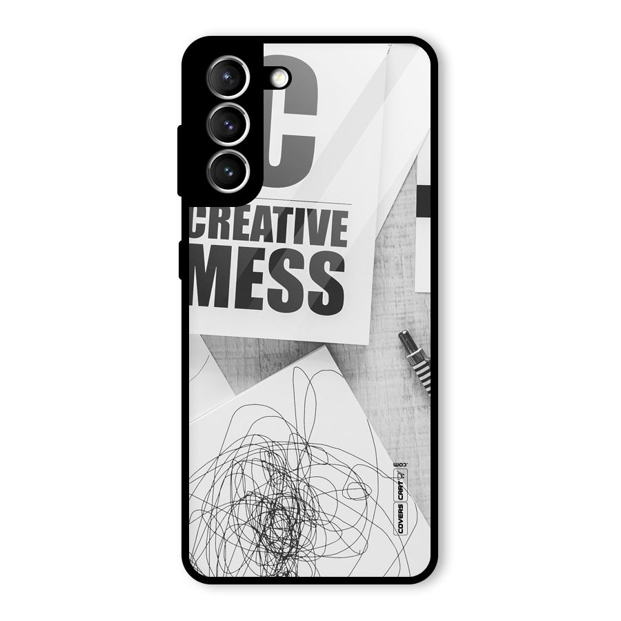 Creative Mess Glass Back Case for Galaxy S21 5G
