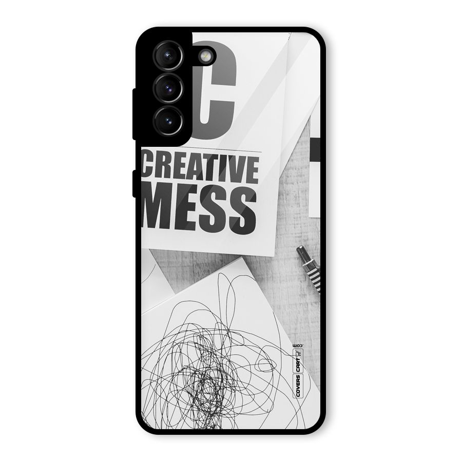 Creative Mess Glass Back Case for Galaxy S21 Plus