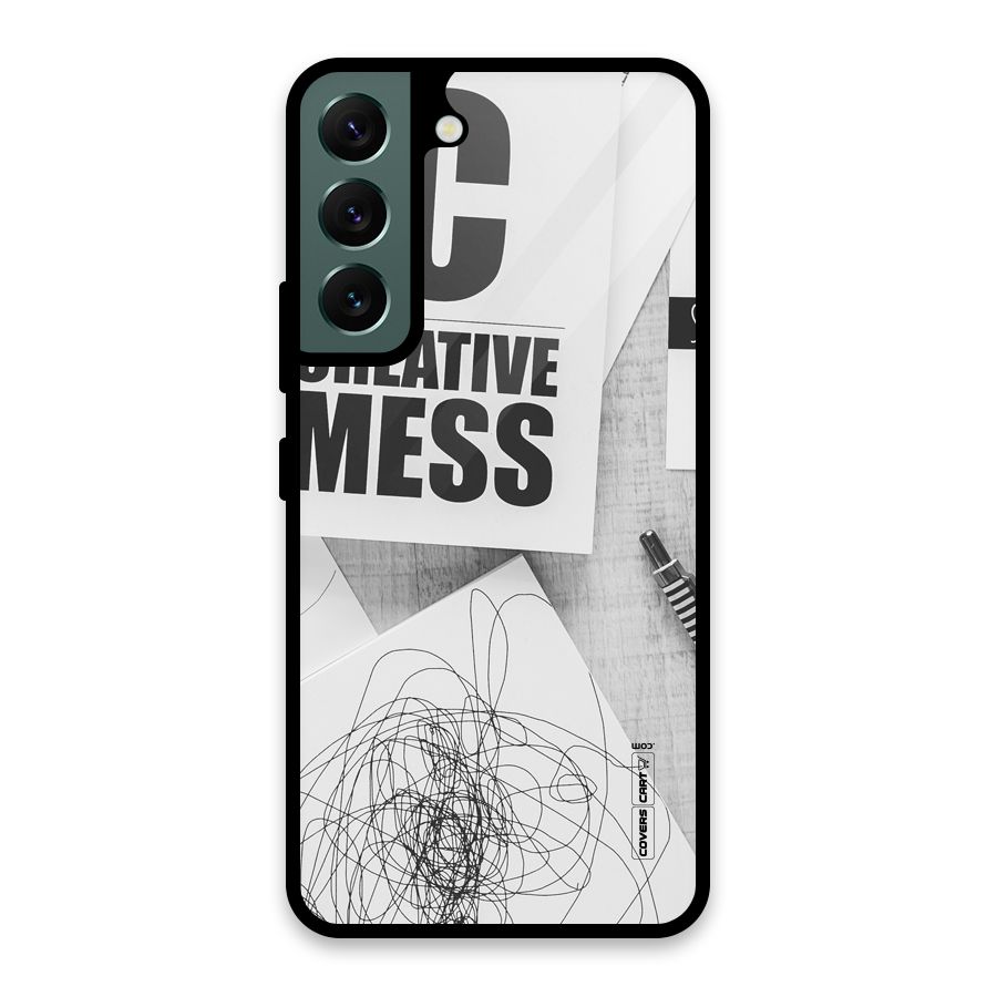 Creative Mess Glass Back Case for Galaxy S22 5G