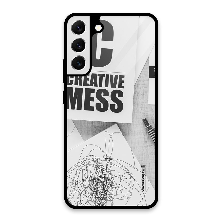 Creative Mess Glass Back Case for Galaxy S22 Plus 5G