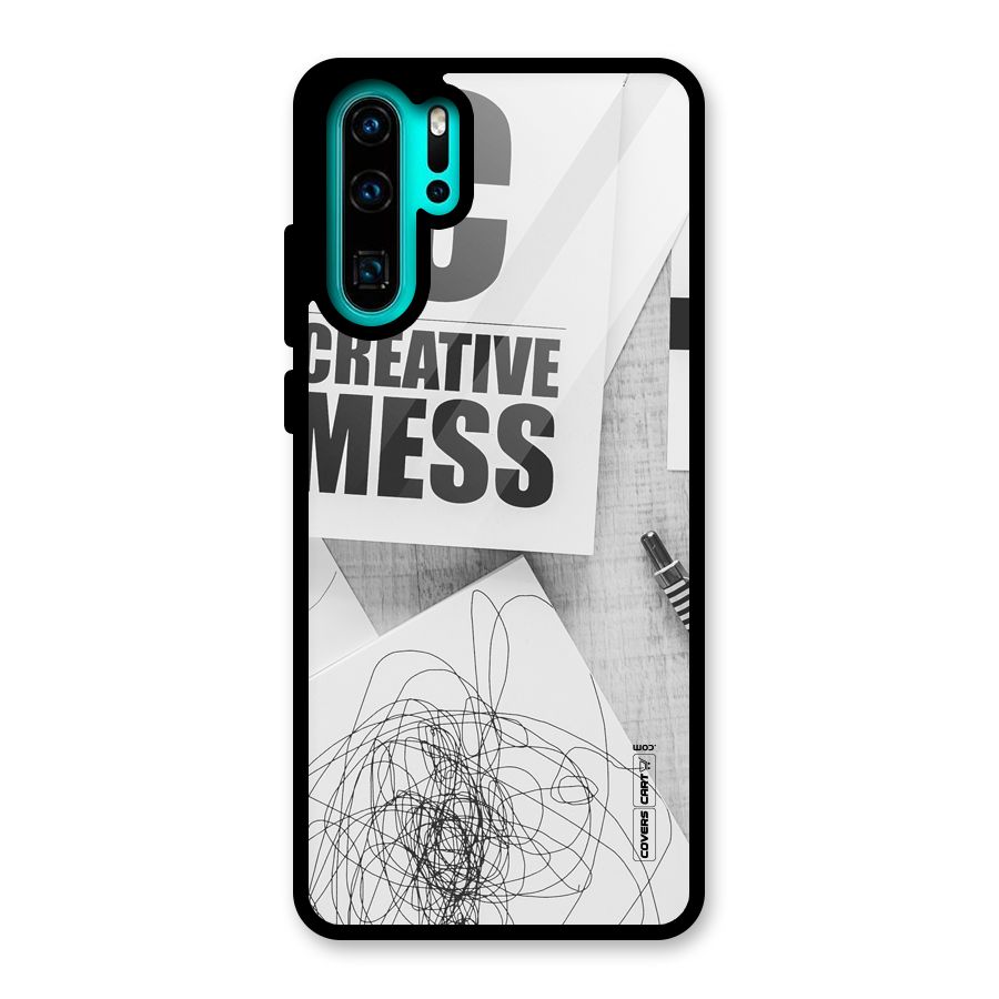 Creative Mess Glass Back Case for Huawei P30 Pro