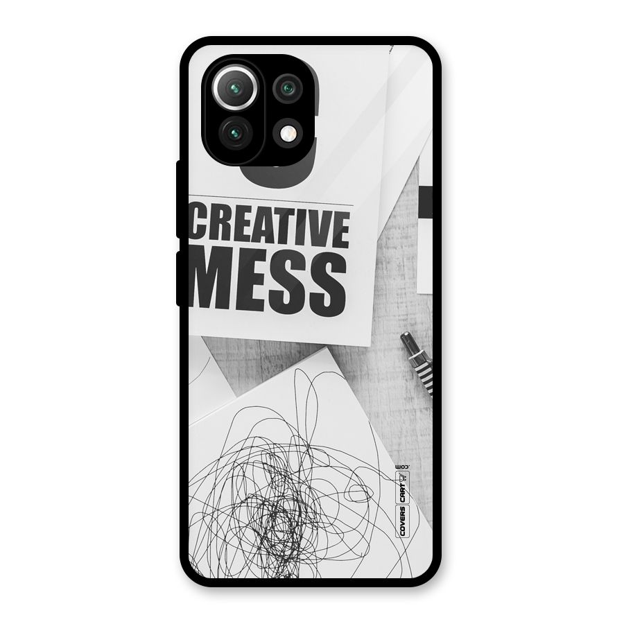 Creative Mess Glass Back Case for Mi 11 Lite NE 5G