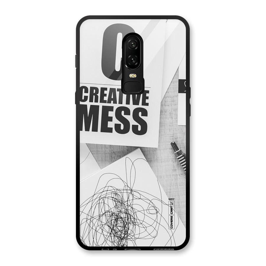 Creative Mess Glass Back Case for OnePlus 6