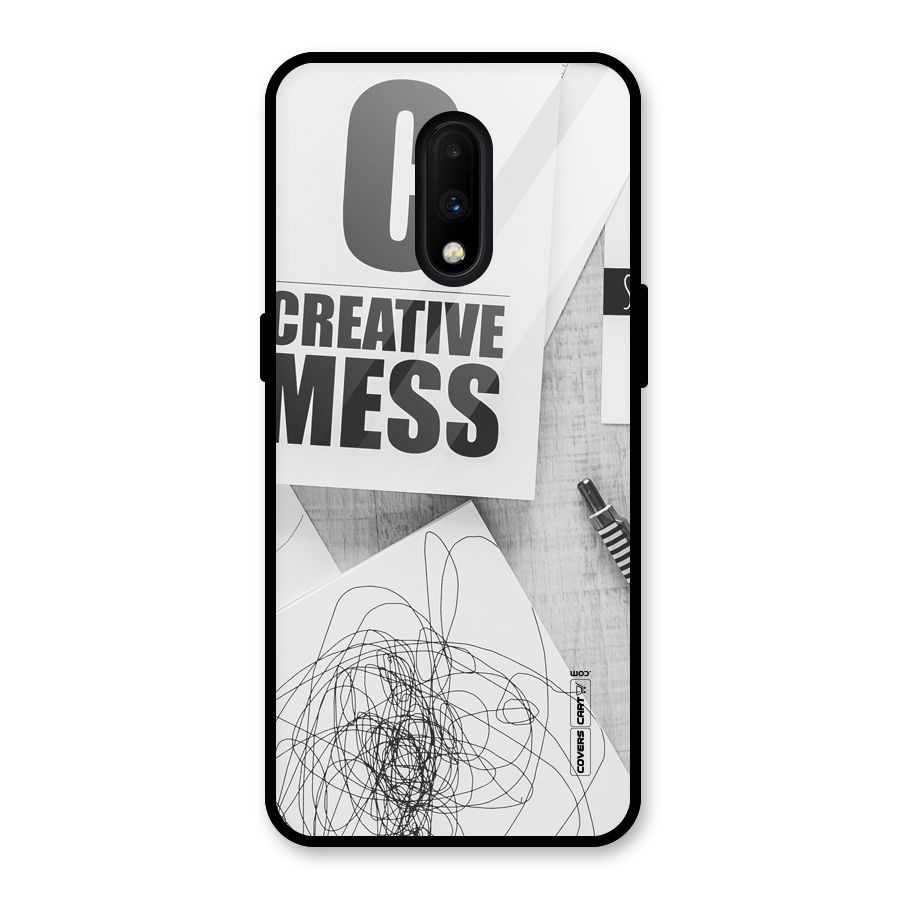 Creative Mess Glass Back Case for OnePlus 7