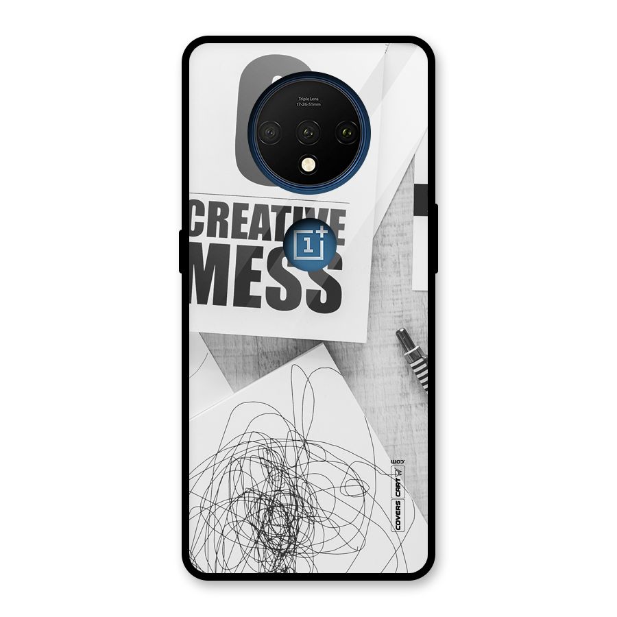 Creative Mess Glass Back Case for OnePlus 7T