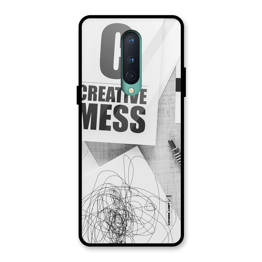 Creative Mess Glass Back Case for OnePlus 8