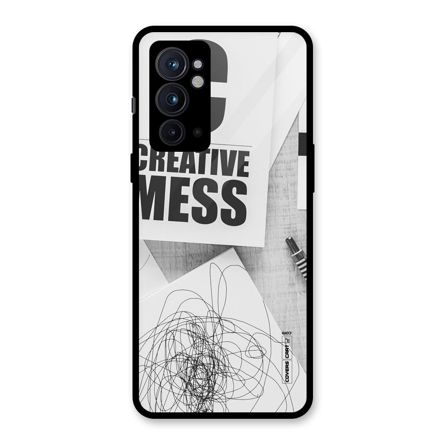 Creative Mess Glass Back Case for OnePlus 9RT 5G