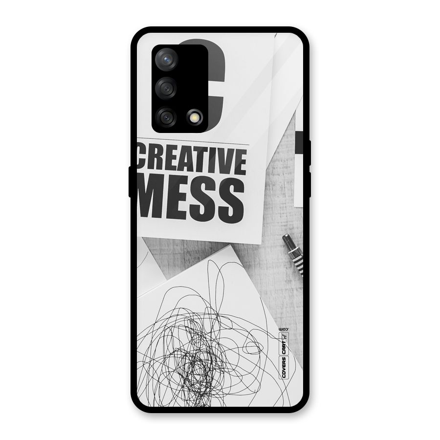 Creative Mess Glass Back Case for Oppo F19