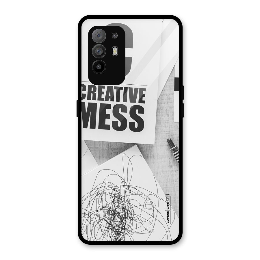 Creative Mess Glass Back Case for Oppo F19 Pro Plus 5G