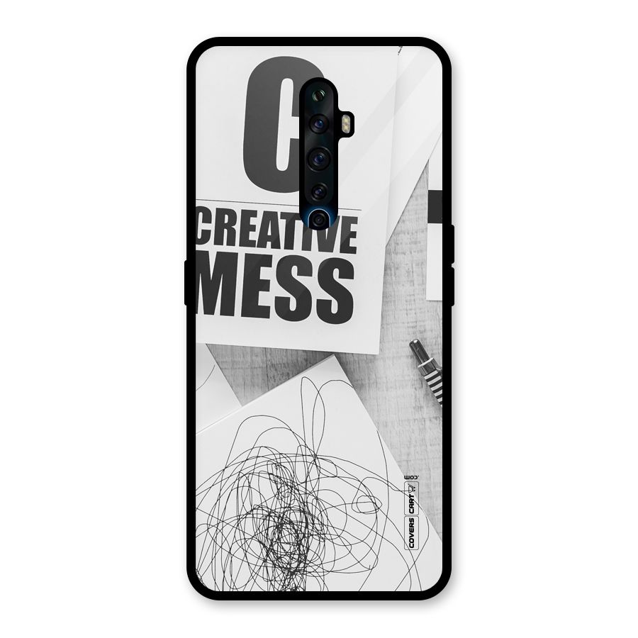 Creative Mess Glass Back Case for Oppo Reno2 F