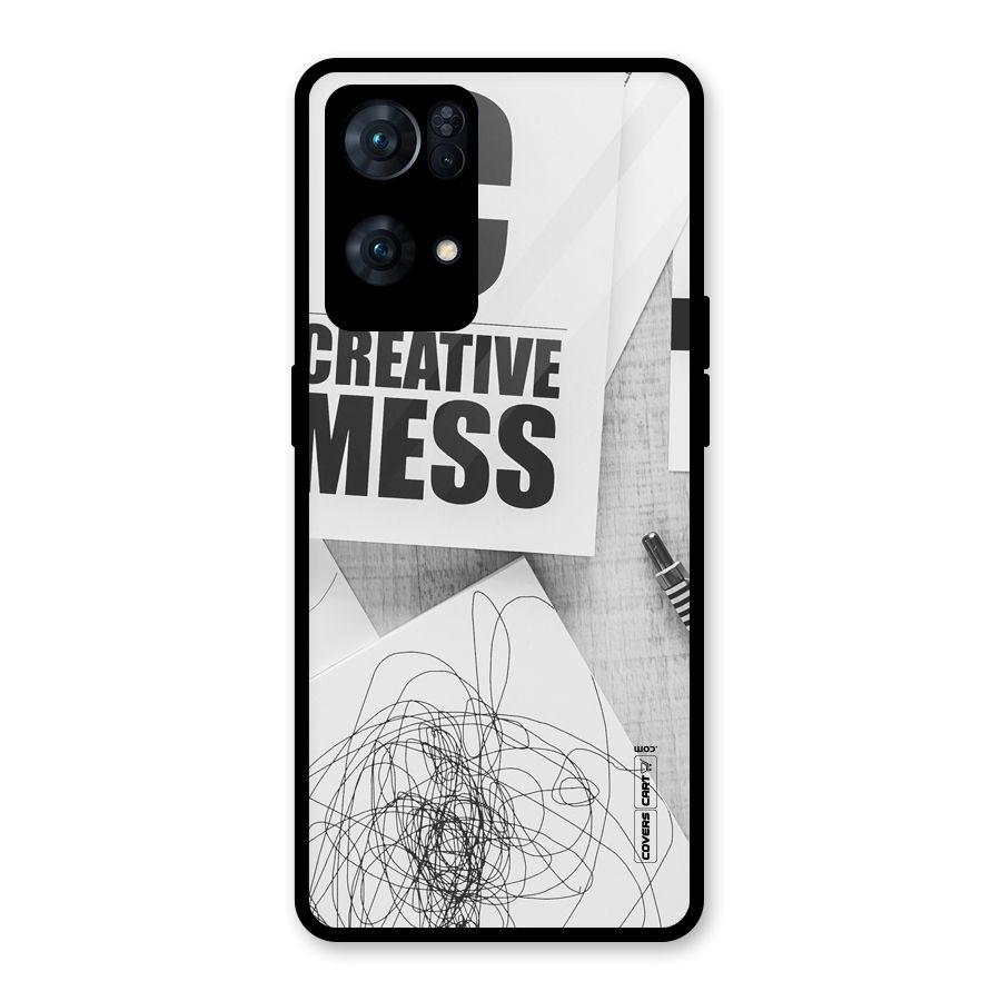 Creative Mess Glass Back Case for Oppo Reno7 Pro 5G