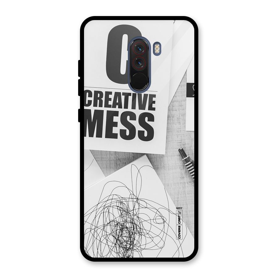 Creative Mess Glass Back Case for Poco F1