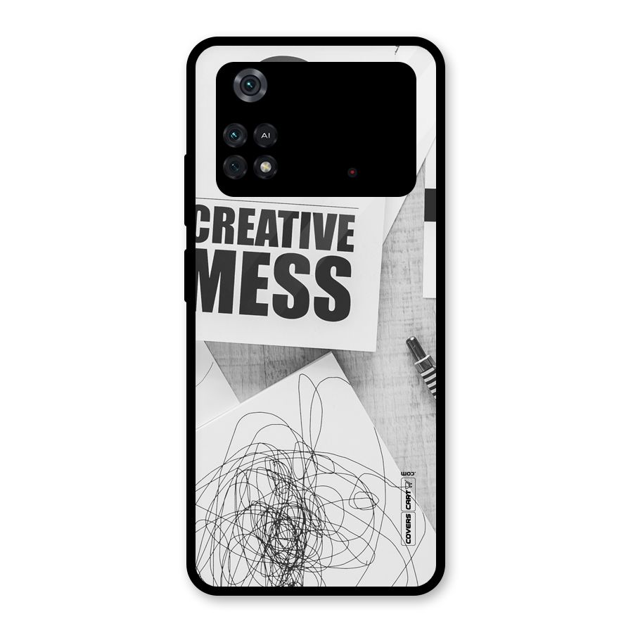 Creative Mess Glass Back Case for Poco M4 Pro 4G