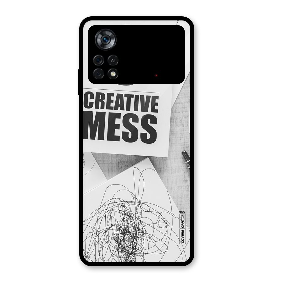 Creative Mess Glass Back Case for Poco X4 Pro 5G