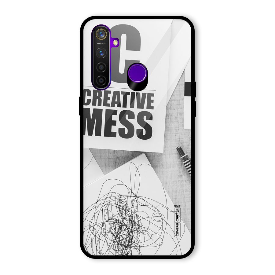 Creative Mess Glass Back Case for Realme 5 Pro