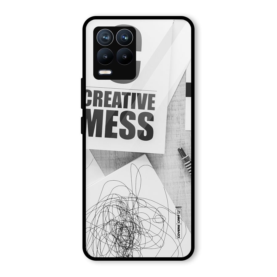 Creative Mess Glass Back Case for Realme 8