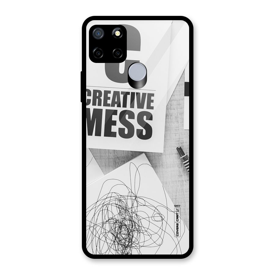 Creative Mess Glass Back Case for Realme C15
