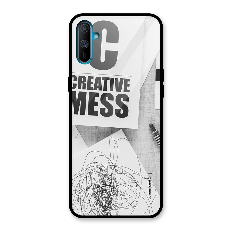 Creative Mess Glass Back Case for Realme C3
