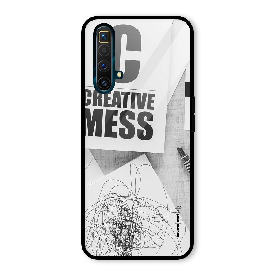 Creative Mess Glass Back Case for Realme X3