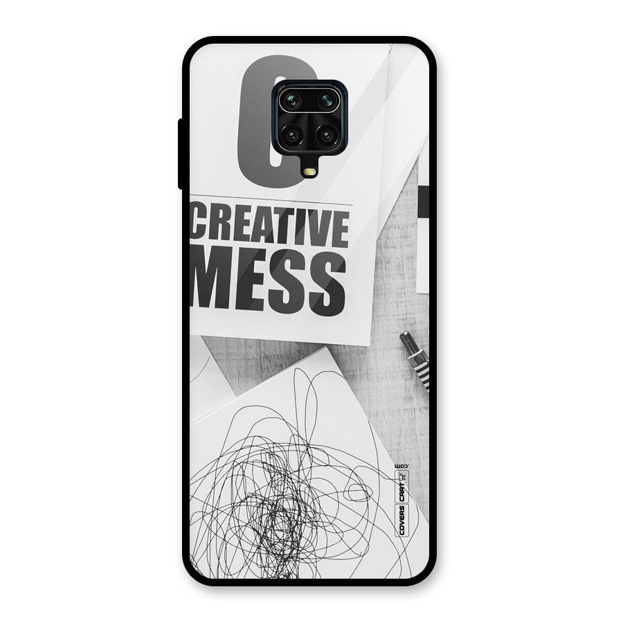 Creative Mess Glass Back Case for Redmi Note 10 Lite