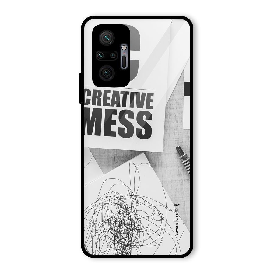 Creative Mess Glass Back Case for Redmi Note 10 Pro