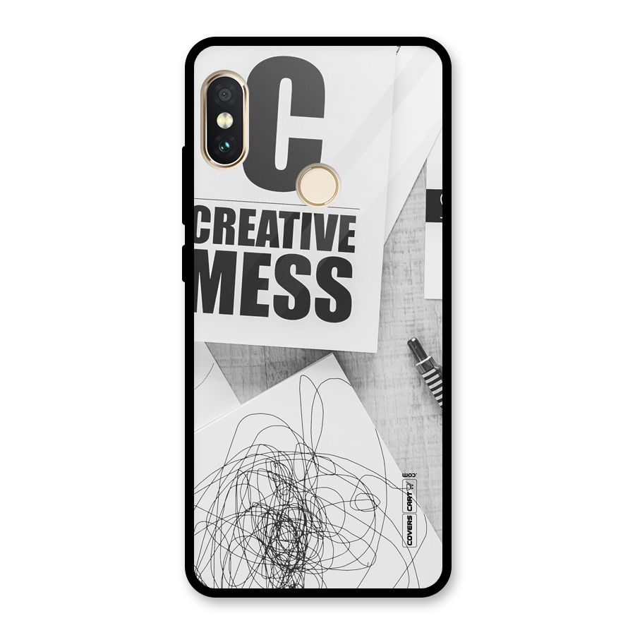 Creative Mess Glass Back Case for Redmi Note 5 Pro