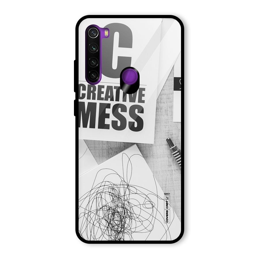 Creative Mess Glass Back Case for Redmi Note 8