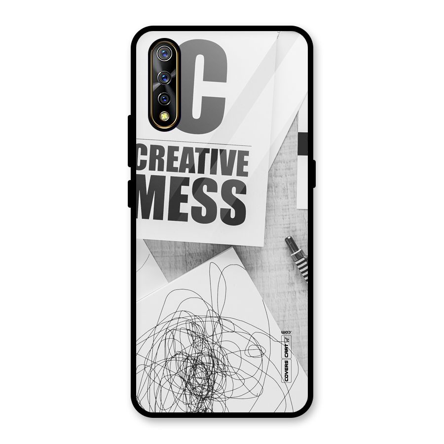 Creative Mess Glass Back Case for Vivo S1