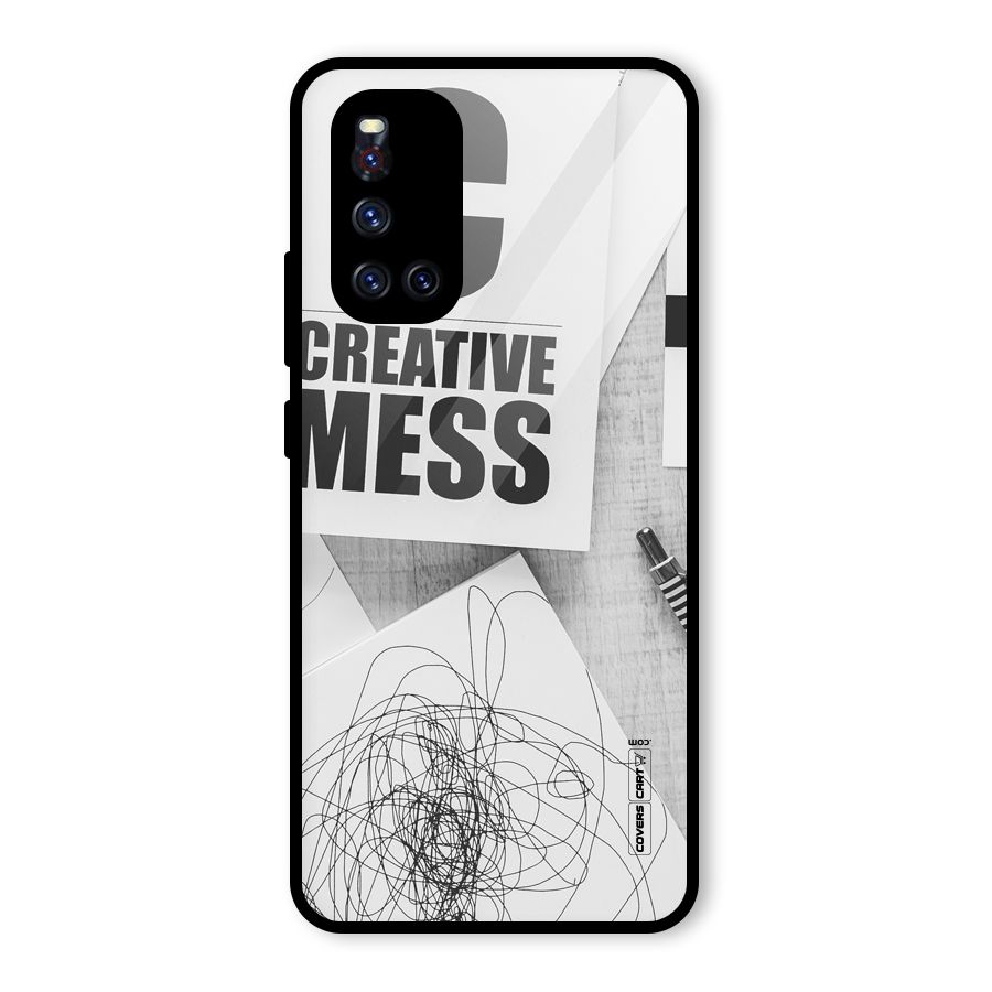 Creative Mess Glass Back Case for Vivo V19