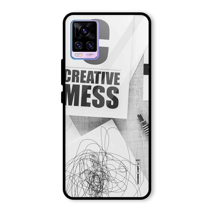 Creative Mess Glass Back Case for Vivo V20 Pro
