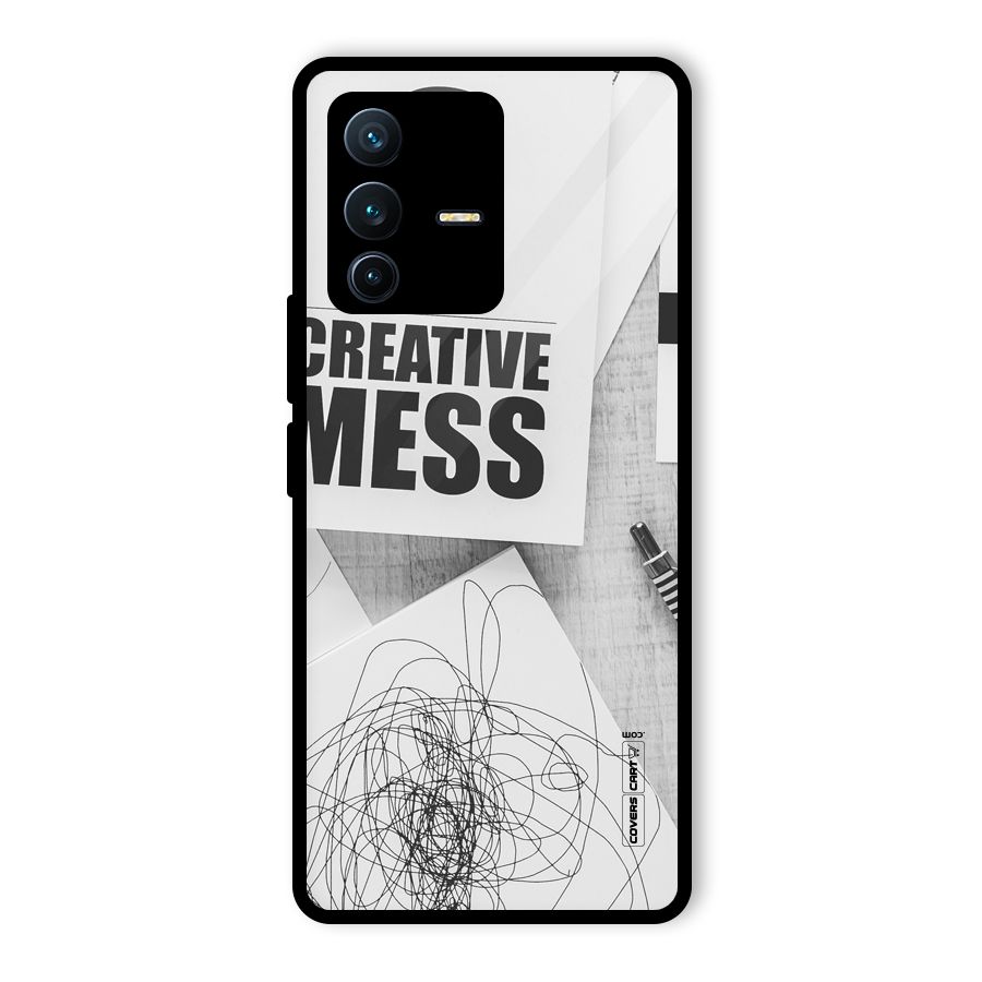 Creative Mess Glass Back Case for Vivo V23 Pro