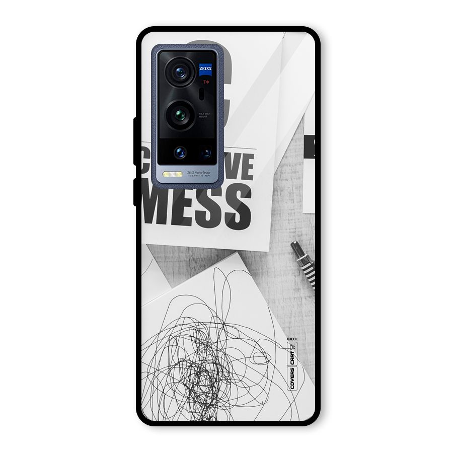 Creative Mess Glass Back Case for Vivo X60 Pro Plus