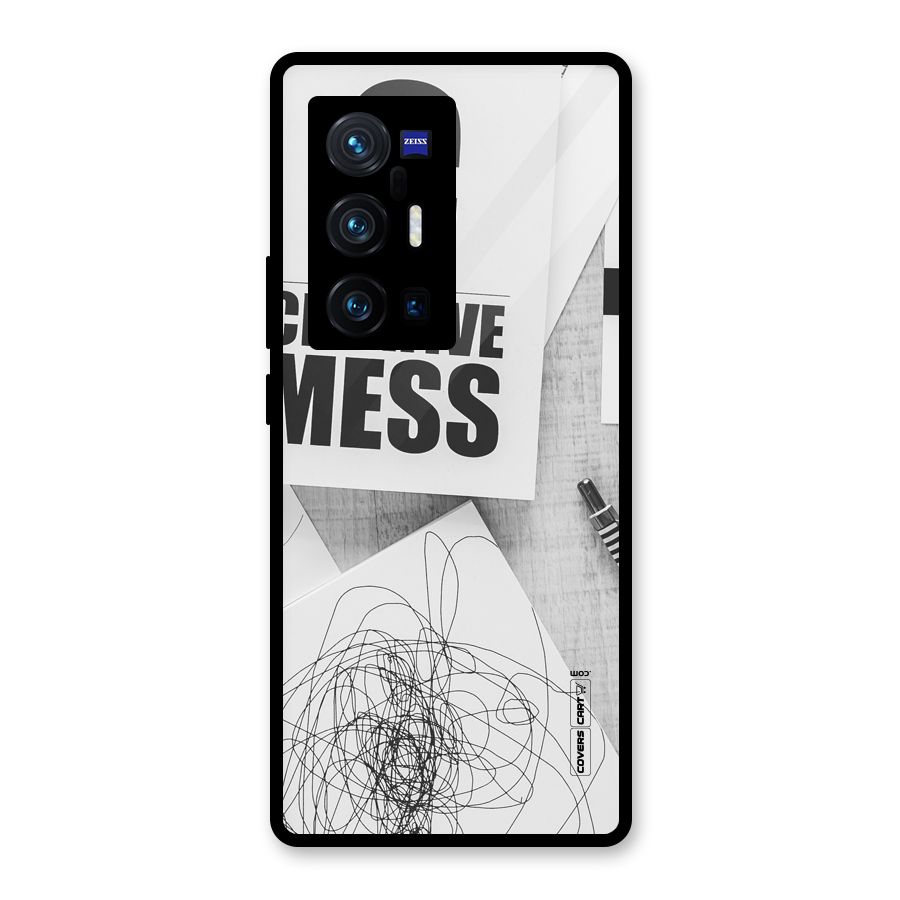 Creative Mess Glass Back Case for Vivo X70 Pro Plus
