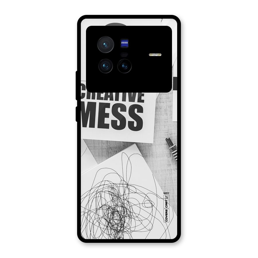 Creative Mess Glass Back Case for Vivo X80