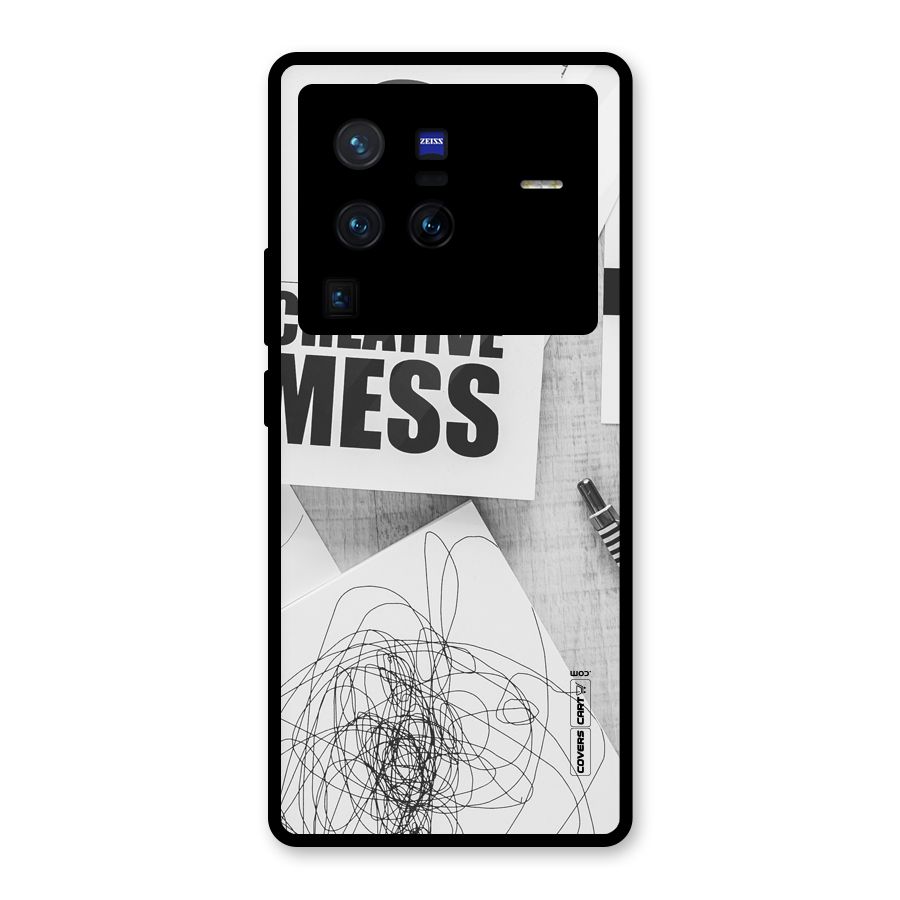 Creative Mess Glass Back Case for Vivo X80 Pro